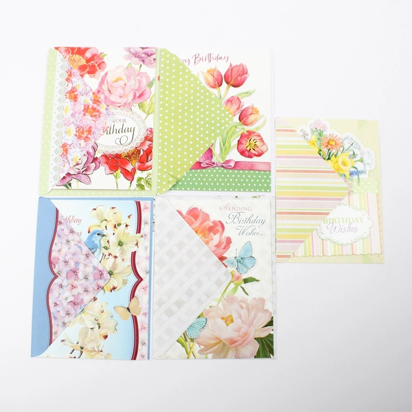Lot of 20 Floral and Misc. Birthday Cards With Envelopes