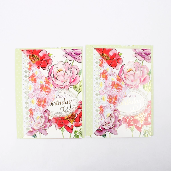 Lot of 20 Floral & Misc. Birthday Cards With Envelopes
