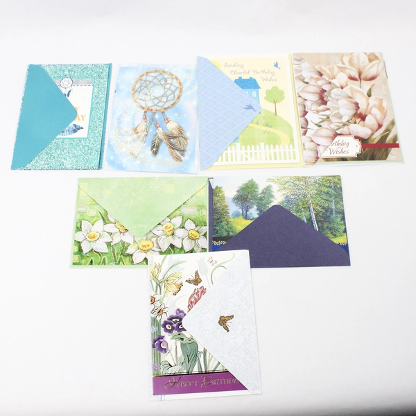 Lot of 20 Floral & Misc. Birthday Cards With Envelopes