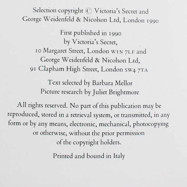 Vol 2: Images Of Love By Victoria's Secret  (1990, HC With Book Sleeve Cover)