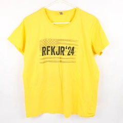 Gildan RFK Jr. '24 Yellow Cotton Graphic T-Shirt Women's XL