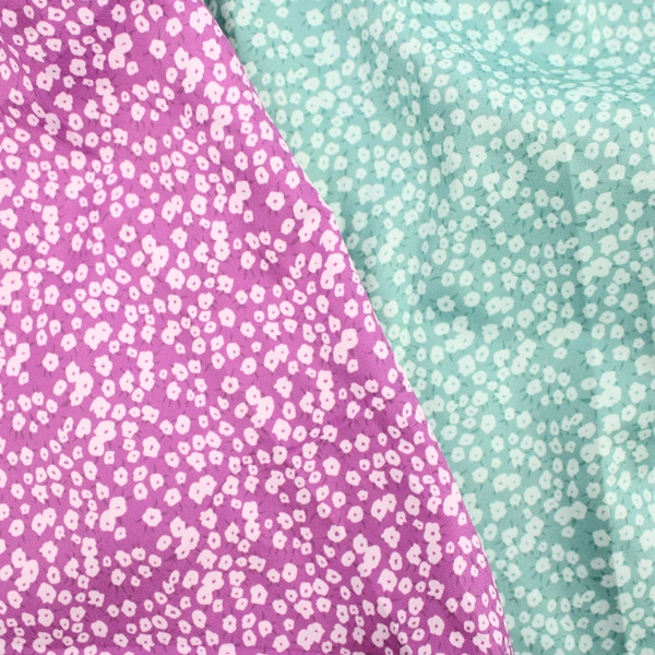 Lot of 2 Floral Patterned Midi Shift Dresses Women's Large Green and Purple