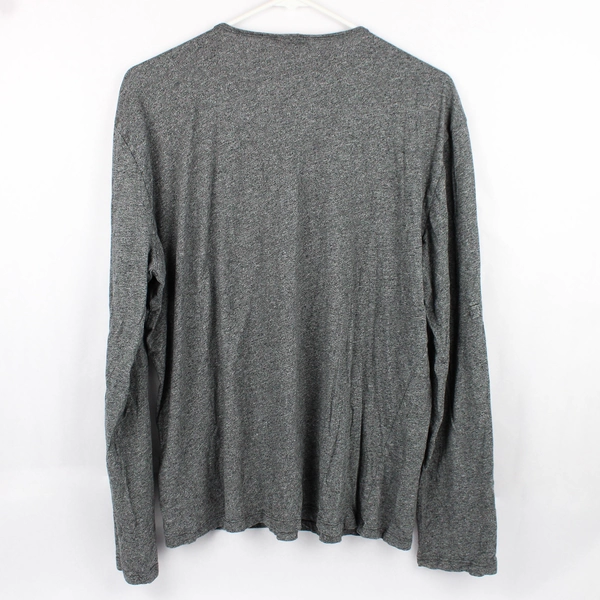 H&M Heather Gray Long-Sleeved Henley Top Women's Size XL