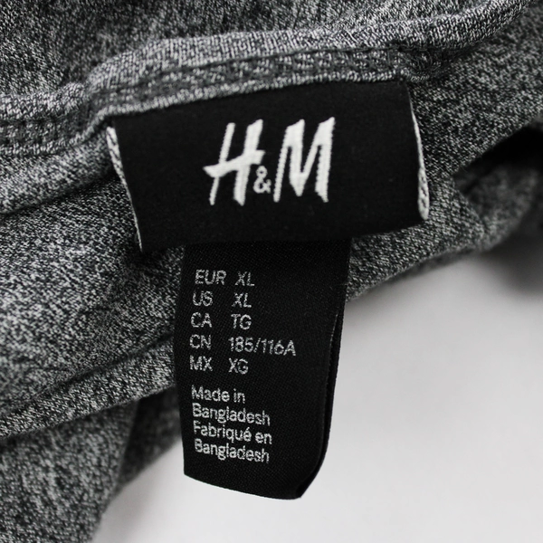 H&M Heather Gray Long-Sleeved Henley Top Women's Size XL