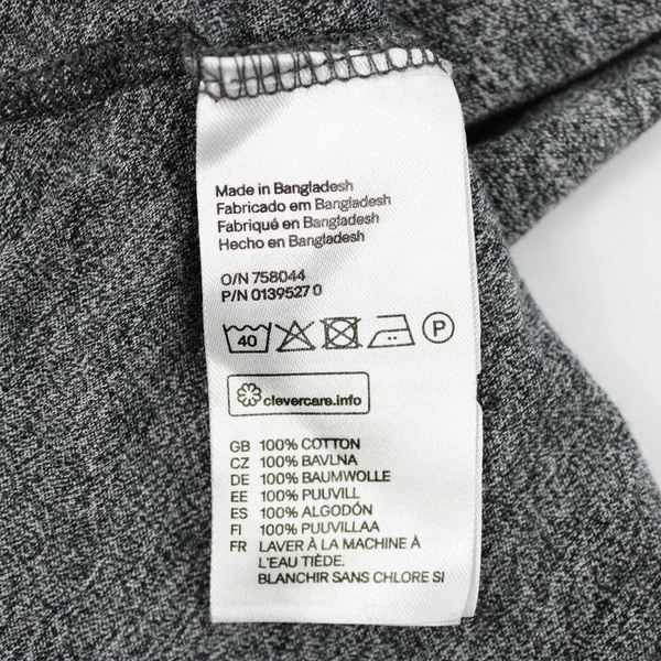 H&M Heather Gray Long-Sleeved Henley Top Women's Size XL