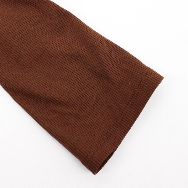 No Boundaries Ribbed Brown Long-Sleeved Top Juniors' Size XL 15-17