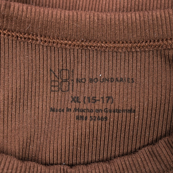 No Boundaries Ribbed Brown Long-Sleeved Top Juniors' Size XL 15-17