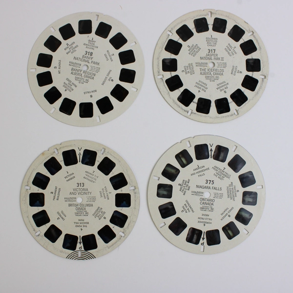 Lot of 4 View-Master Canada Reels 1950 Vintage 313, 317, 318, 375