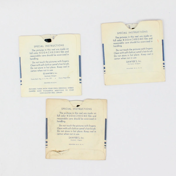 Lot of 3 View-Master Canada Reels 1948 Vintage 317, 318, 375