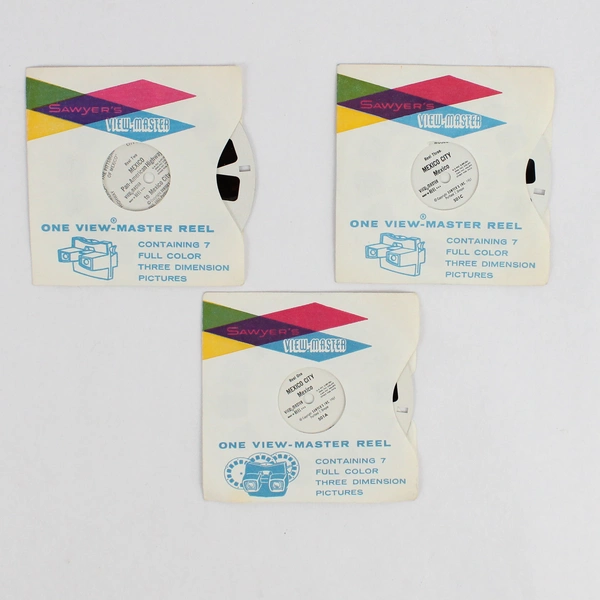 Set of 3 View-Master Sawyer's Mexico Reels Vintage 1957