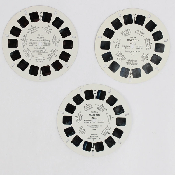 Set of 3 View-Master Sawyer's Mexico Reels Vintage 1957