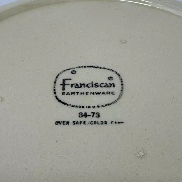 Lot Of 2 Franciscan Garden Party Earthenware Salad Plates 8.75 inch
