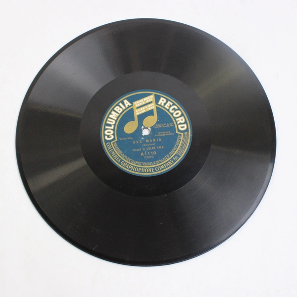 Vtg Edison 78 RPM Record No. A1110 Ave Maria/Traumerei, Jules Falk Columbia 1904