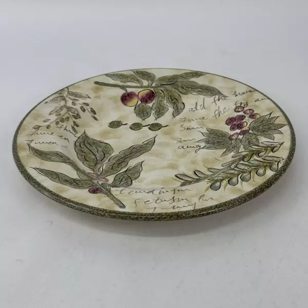 Tabletops Unlimited Sorento Hand Painted 11 Inch Stoneware Dinner Plate