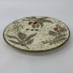 Tabletops Unlimited Sorento Hand Painted 11 Inch Stoneware Dinner Plate