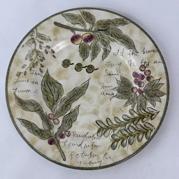 Tabletops Unlimited Sorento Hand Painted 11 Inch Stoneware Dinner Plate