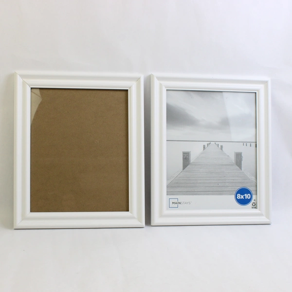 Set of 2 Mainstays White MDF Desk Top Photo Frames 8" x 10"