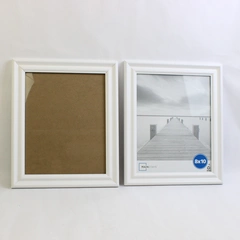 Set of 2 Mainstays White MDF Desk Top Photo Frames 8" x 10"