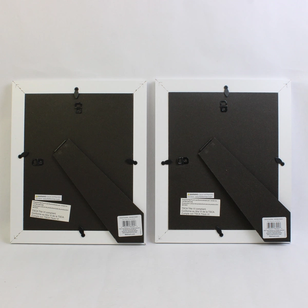 Set of 2 Mainstays White MDF Desk Top Photo Frames 8" x 10"