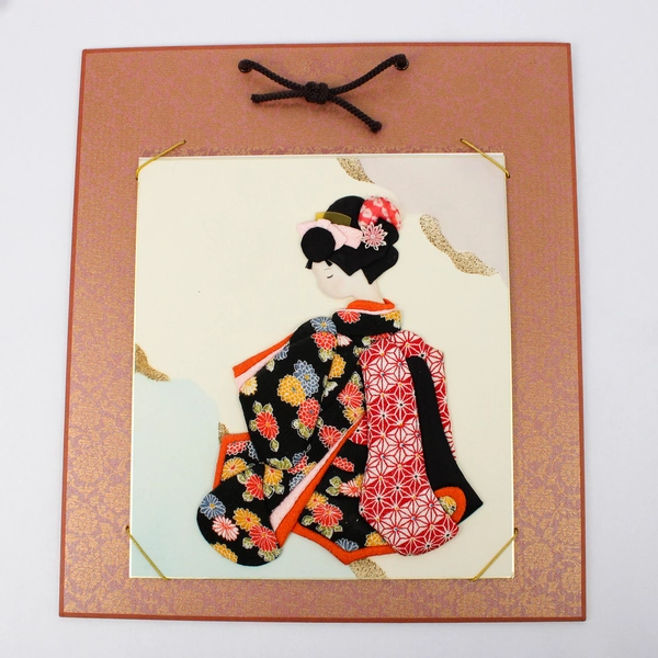 Set of 2 Japanese-Style Textile Wall-Hanging Art Pieces