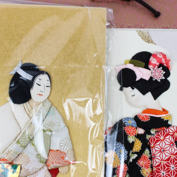 Set of 2 Japanese-Style Textile Wall-Hanging Art Pieces