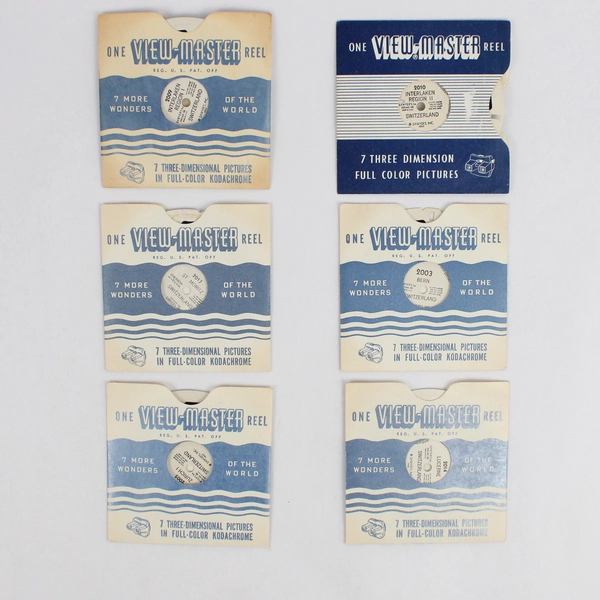 Lot of 6 View-Master Switzerland Reels #2003, #2005, #2009, #2010, #2014, #2017