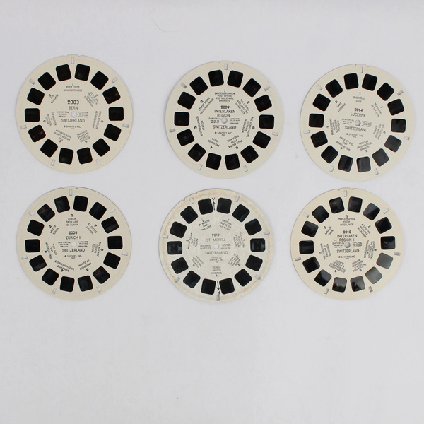 Lot of 6 View-Master Switzerland Reels #2003, #2005, #2009, #2010, #2014, #2017