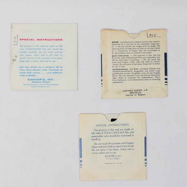 Lot of 3 View-Master Italy Reels 1951 Vintage 1605, 1616, 1622