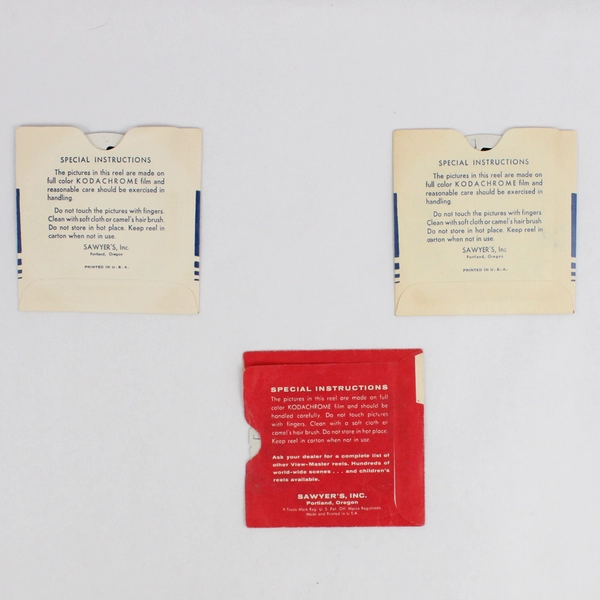 Lot of 3 View-Master Austria Reels 1953 Vintage 2300, 2305, 2310