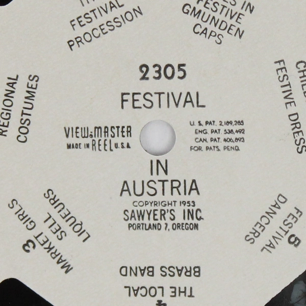 Lot of 3 View-Master Austria Reels 1953 Vintage 2300, 2305, 2310