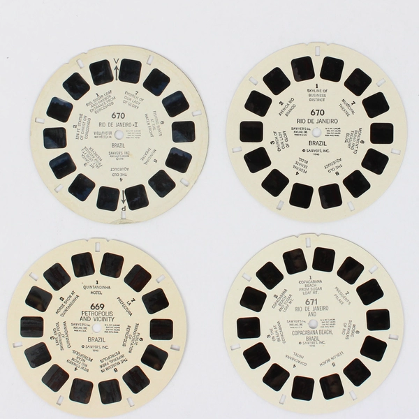Lot of 4 View-Master Brazil Reels 1946 Vintage 669, 670, 670, 671