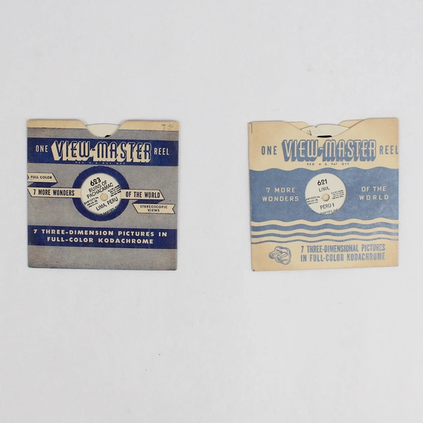 Lot of 2 View-Master Peru Reels 1946 Vintage 621 and 623