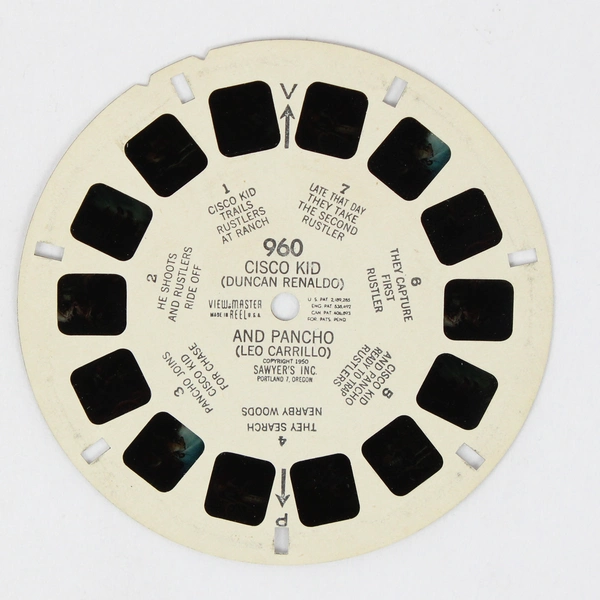 View-Master Cisco Kid and Pancho Vintage Reel No. 960