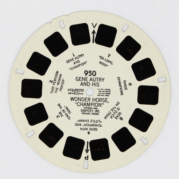 Sawyer's View Master 950 Gene Autry and His Wonder Horse Champion 1950 Reel