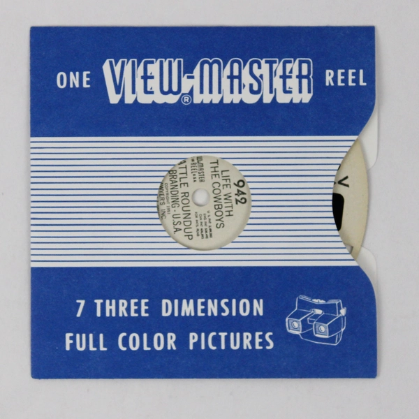 Vintage View-Master 1951 Life With Cowboys Cattle Roundup & Branding Reel #942