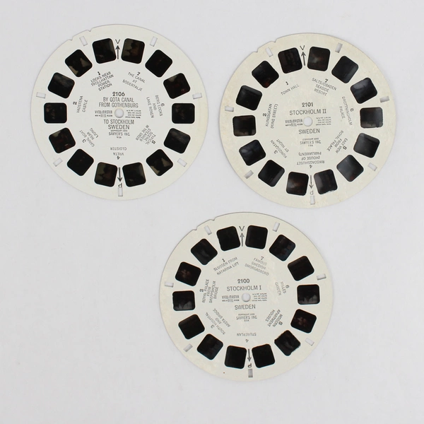 Lot of 3 View-Master Sweden Reels 1955 Vintage 2100, 2101, 2106