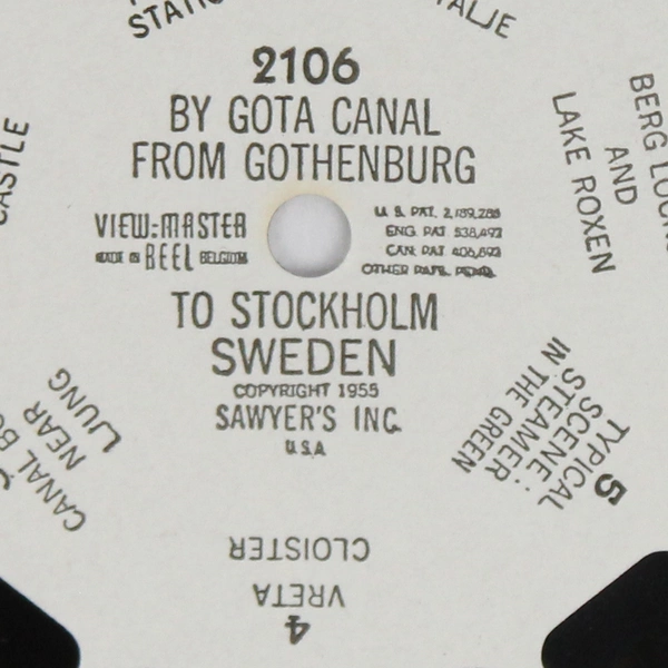 Lot of 3 View-Master Sweden Reels 1955 Vintage 2100, 2101, 2106