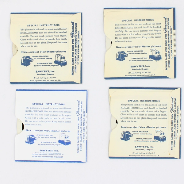 Lot of 4 Sawyer View-Master New York Reels Vintage 1955