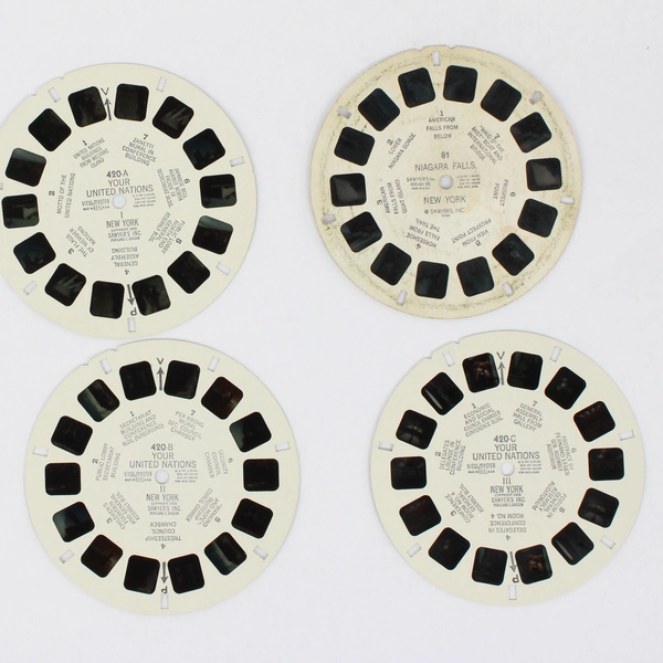 Lot of 4 Sawyer View-Master New York Reels Vintage 1955