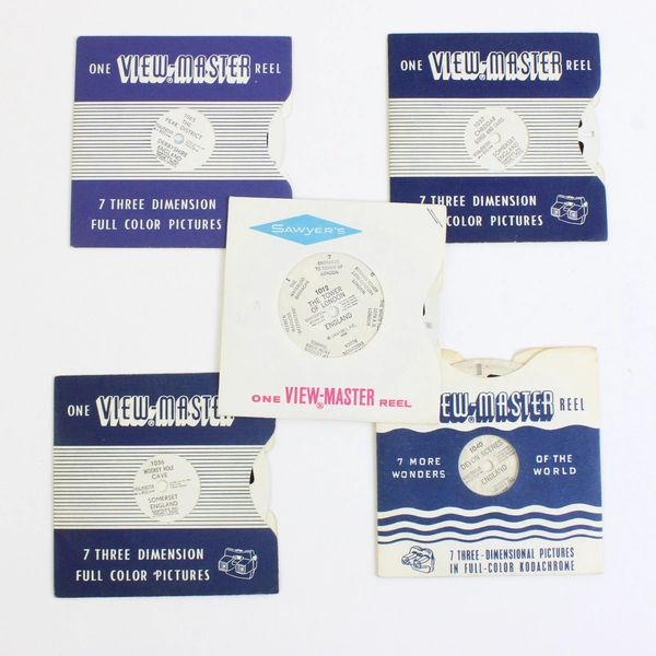 Lot of 5 View-Master England Reels Vintage 1012, 1036, 1037, 1040, 1065