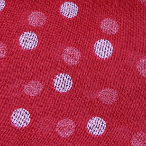 Vintage Classiques Entier Red 100% Silk Scarf White Polka Dots 16" x 60"