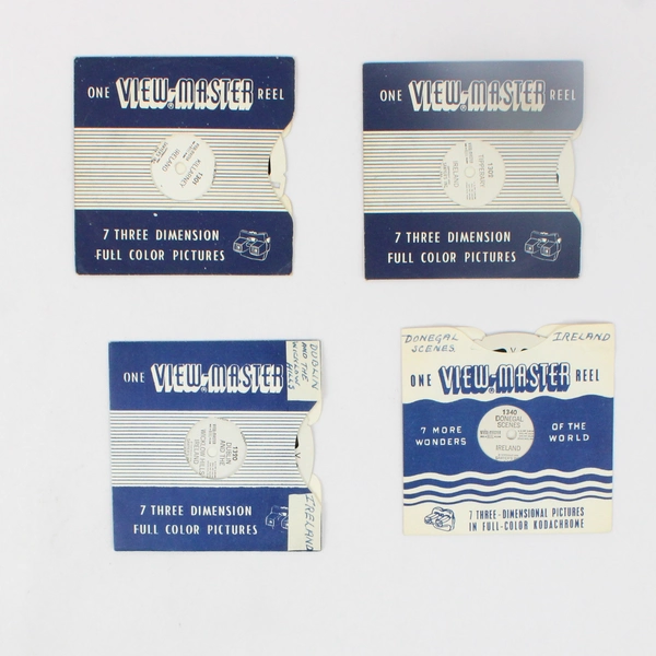 Lot of 4 View-Master Ireland Reels 1950 Vintage 1301, 1302, 1320, 1340