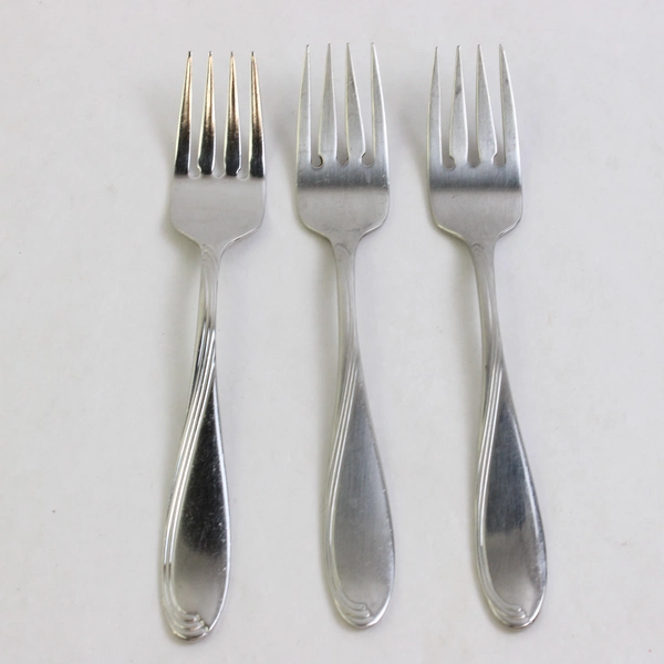 Set of 3 Oneida Camber Stainless Steel Salad 7" Forks