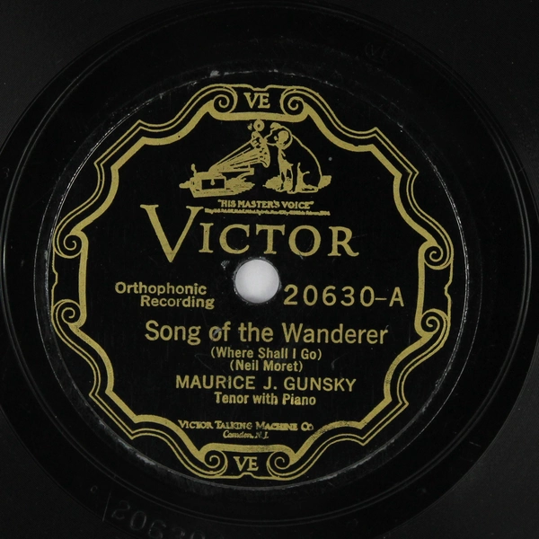 VICTOR 7" Record Song of the Wanderer/Roses for Remembrance Gunsky