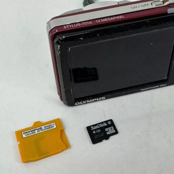 12 MP Olympus Stylus 7010 Digital Camera Red As Is Untested