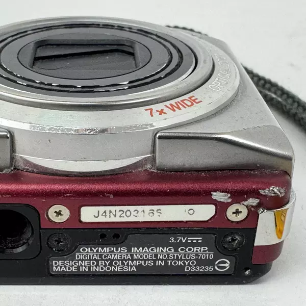 12 MP Olympus Stylus 7010 Digital Camera Red As Is Untested