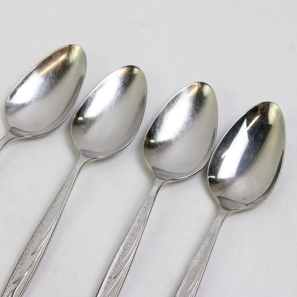 Set of 4 International Silver 1847 Rogers Sea Island Stainless 6" Teaspoons