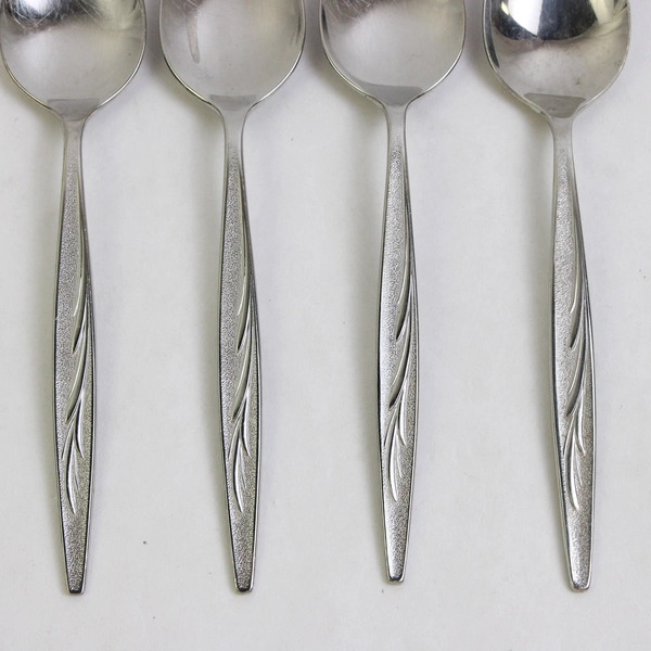 Set of 4 International Silver 1847 Rogers Sea Island Stainless 6" Teaspoons