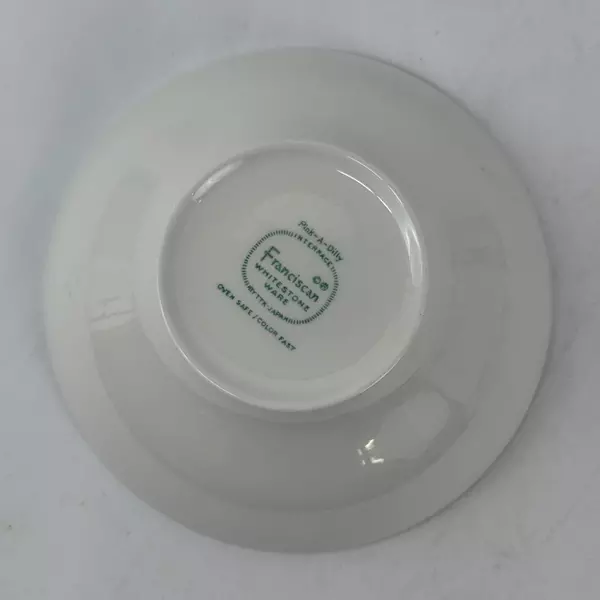 MCM Franciscan Whitestone Ware Pick A Dilly Cereal Bowl 6 Inch Pink Roses