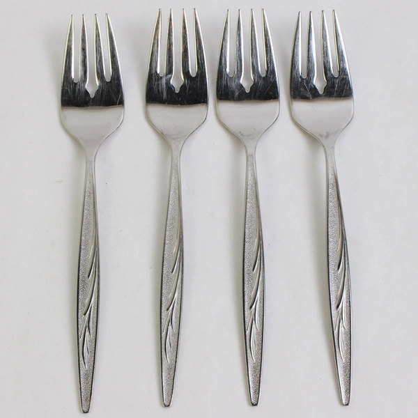 Set of 4 International Silver 1847 Rogers Sea Island Stainless Steel Salad Forks